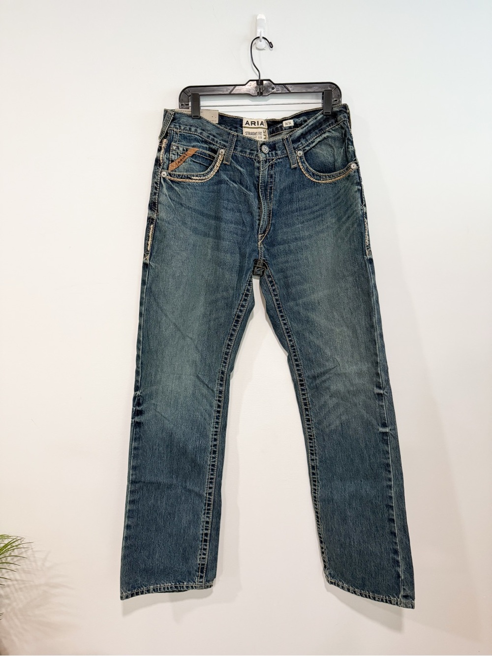 NWT Ariat M5 Slim Gambler Stackable Straight Leg Jeans Size 34X34